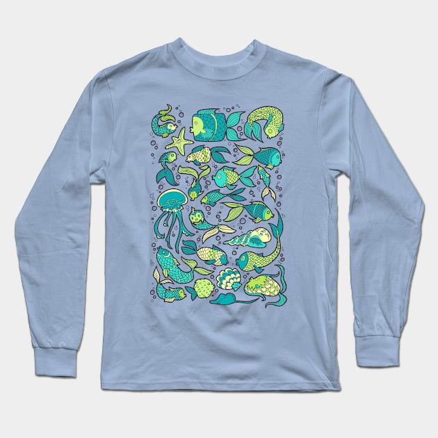 Funny Fishies Long Sleeve T-Shirt by sadiekate